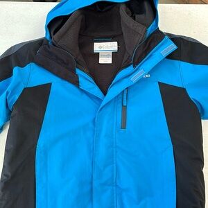 Columbia Boys Sz 10/12 Interchange 2 layer winter coat. Royal blue/black.
